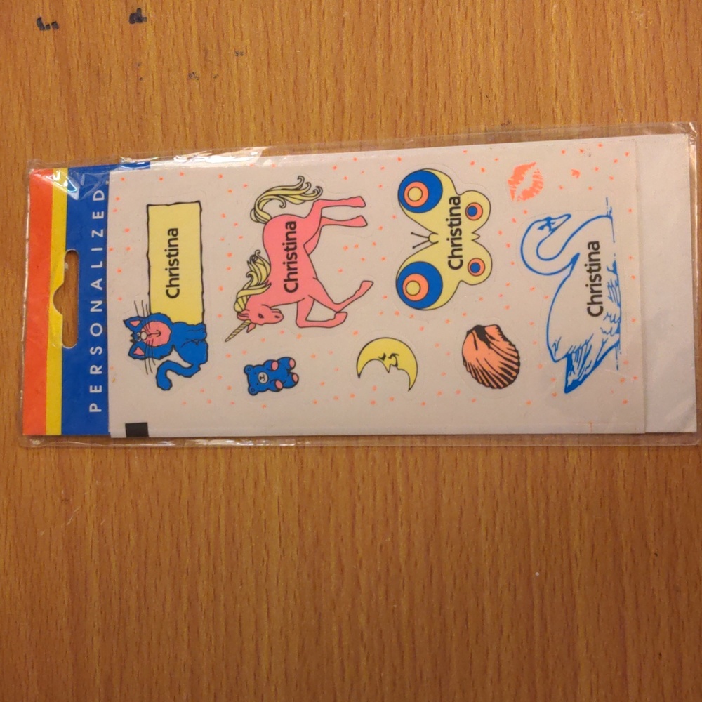 4/10$ Christina Personalized Stickers 2 Sheets New Zellers